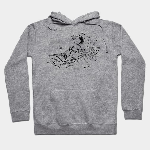 Blissful rower Hoodie by Jason's Doodles